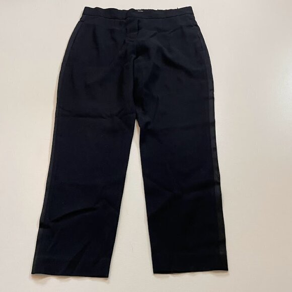 Babaton Aritzia Black Pant Trouser Tuxedo Straight Leg Dexter Pull On Pockets - Picture 8 of 9